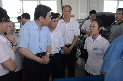 国家人社部副部长王晓初到广西交通高级技工学校调研图片展示集